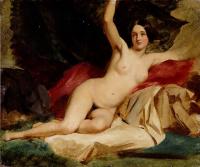 William Etty - Female Nude in a Landscape